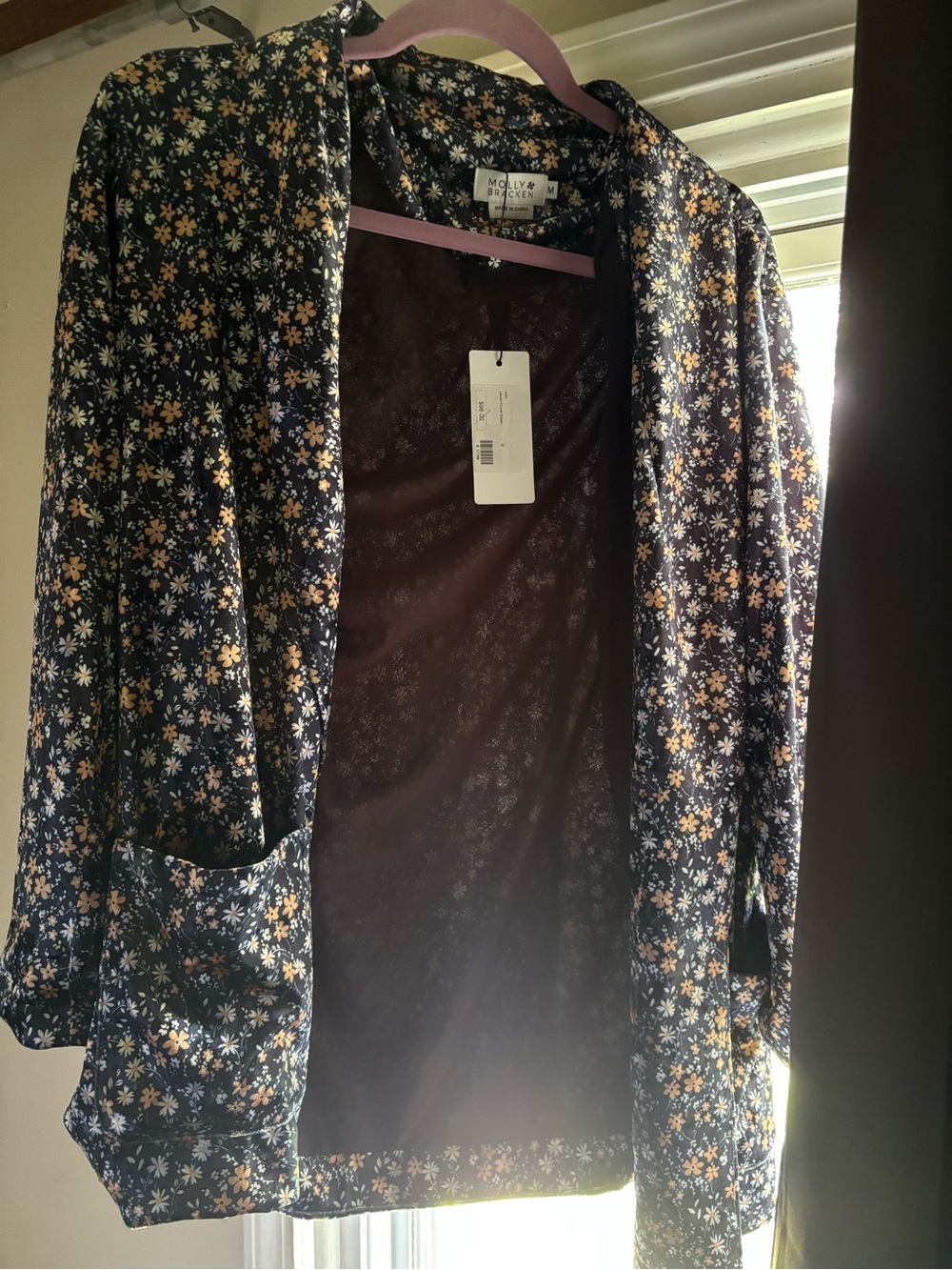 Molly Bracken Navy Floral Blazer Jacket